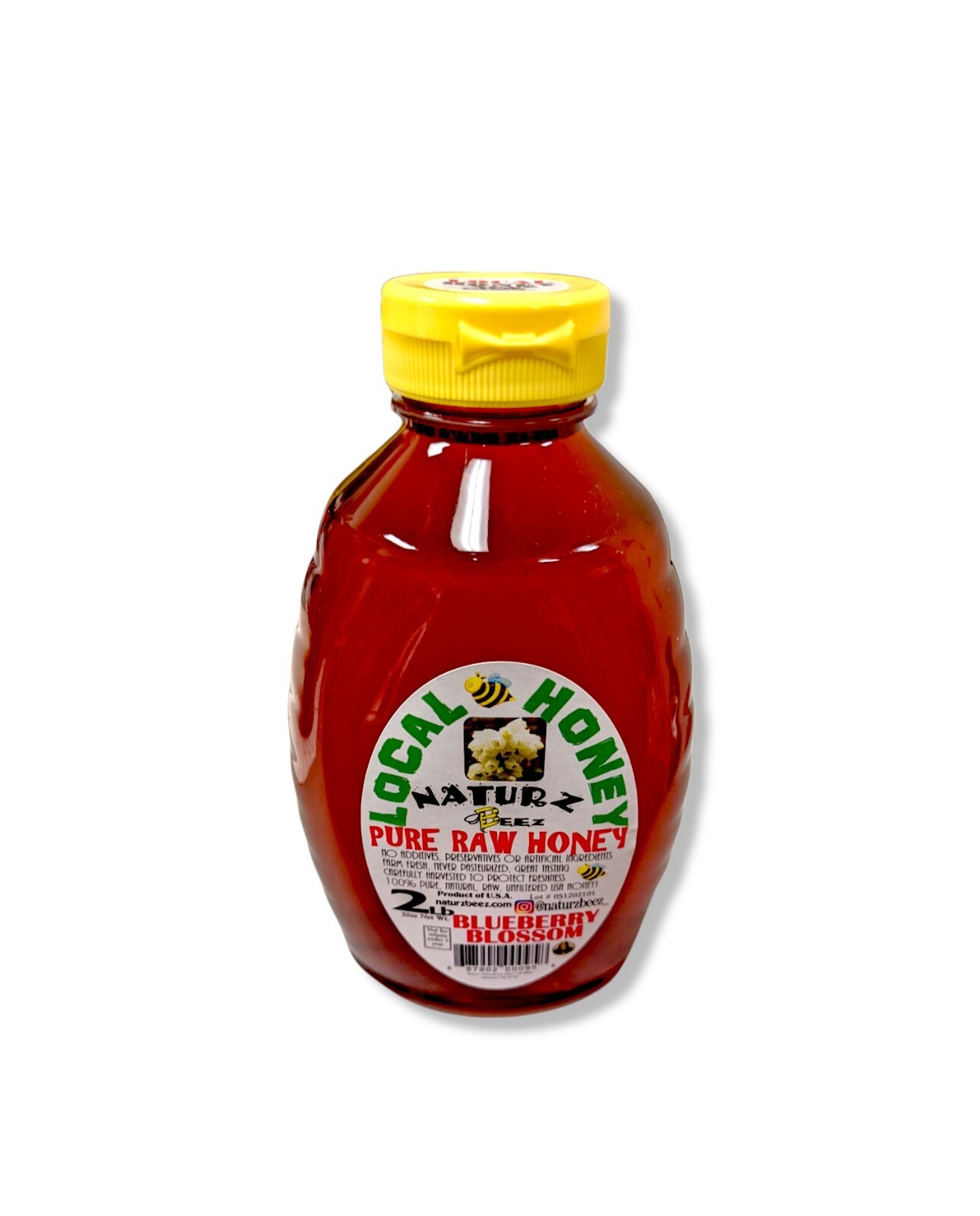 RAW BLUEBERRY BLOSSOM HONEY 2LB 100% PURE LOCAL UFILTERED NJ/NY/PA/DE/MD Squeeze