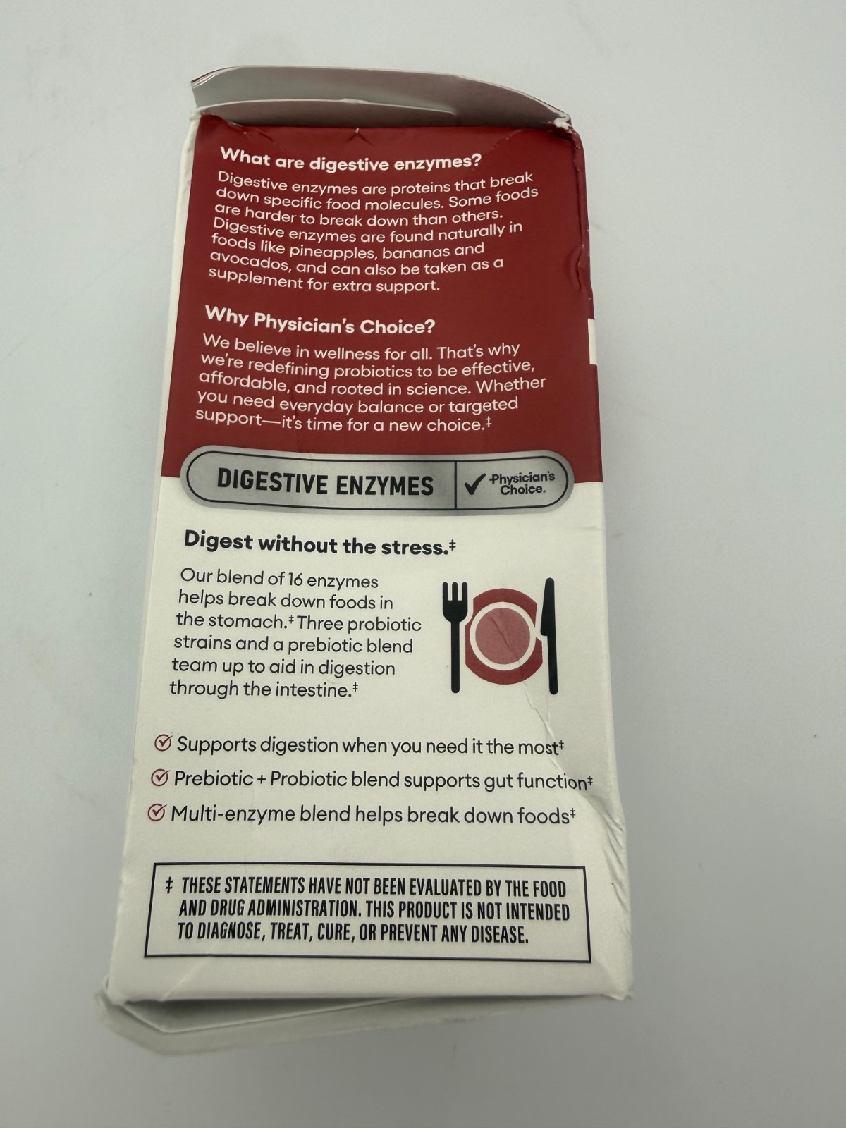 Physician’s Choice Digestive Enzymes Prebiotic Probiotic Supplement 60 Caps NEW