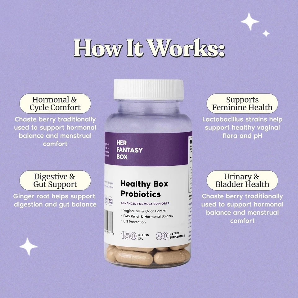 Her Fantasy Box | Healthy Box | Vaginal Probiotics for Women – Prebiotics +
