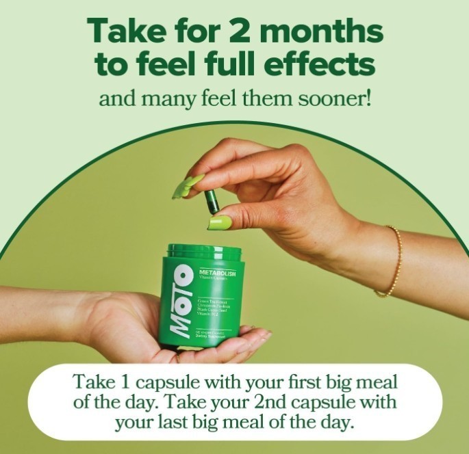 MOTO Metabolism Enhancement Capsule Energy Boost Curb Cravings Metabolic Support