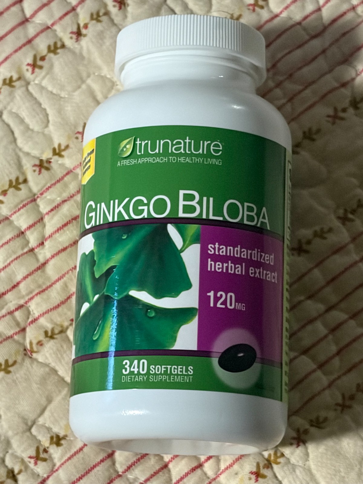 Trunature Ginkgo Biloba 120mg 340 softgels (EXP 6/2027)