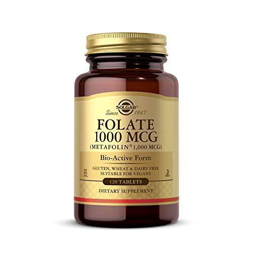 SOLGAR Folate 1000 mcg Metafolin 1000 mcg 120 Tablets