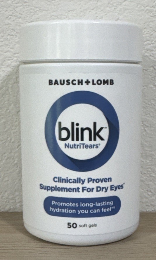 Bausch + Lomb Blink NutriTears Hydration for Dry Eyes 50 Softgels EXP 10/2027