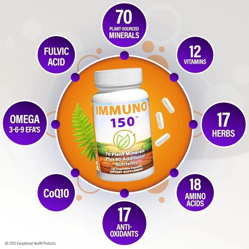 3 Bottles Immuno 150 Ultimate Multivitamin Immune Booster.150 Capsules