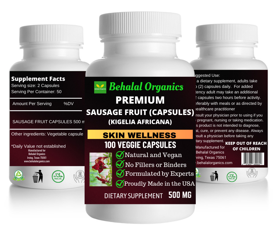 Sausage fruit 500mg Vegan Capsules 100 Count