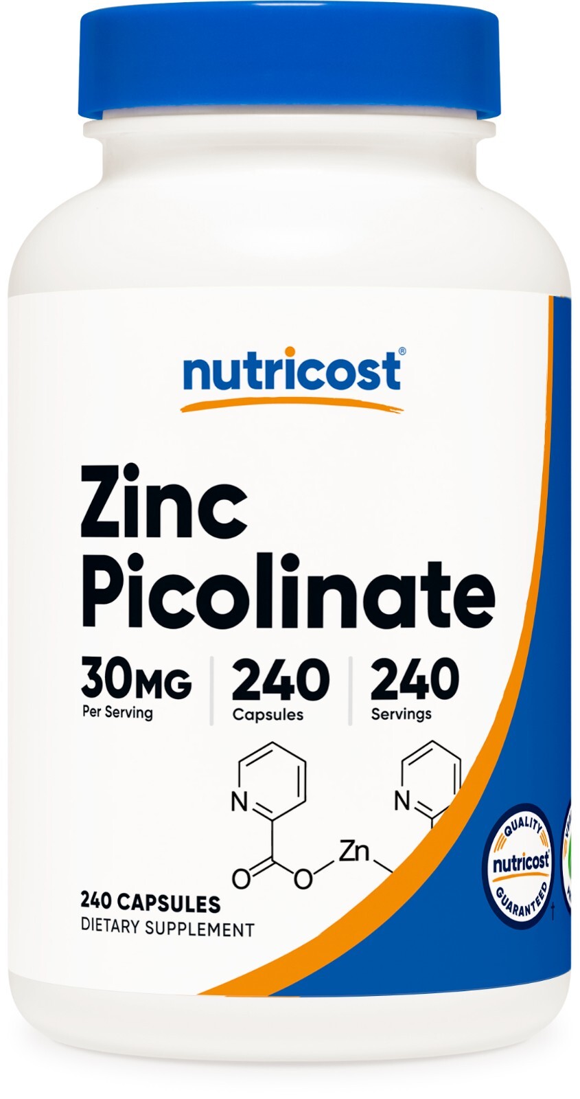 Nutricost Zinc Picolinate 30mg, 240 Vegetarian Capsules- Gluten Free and Non-GMO