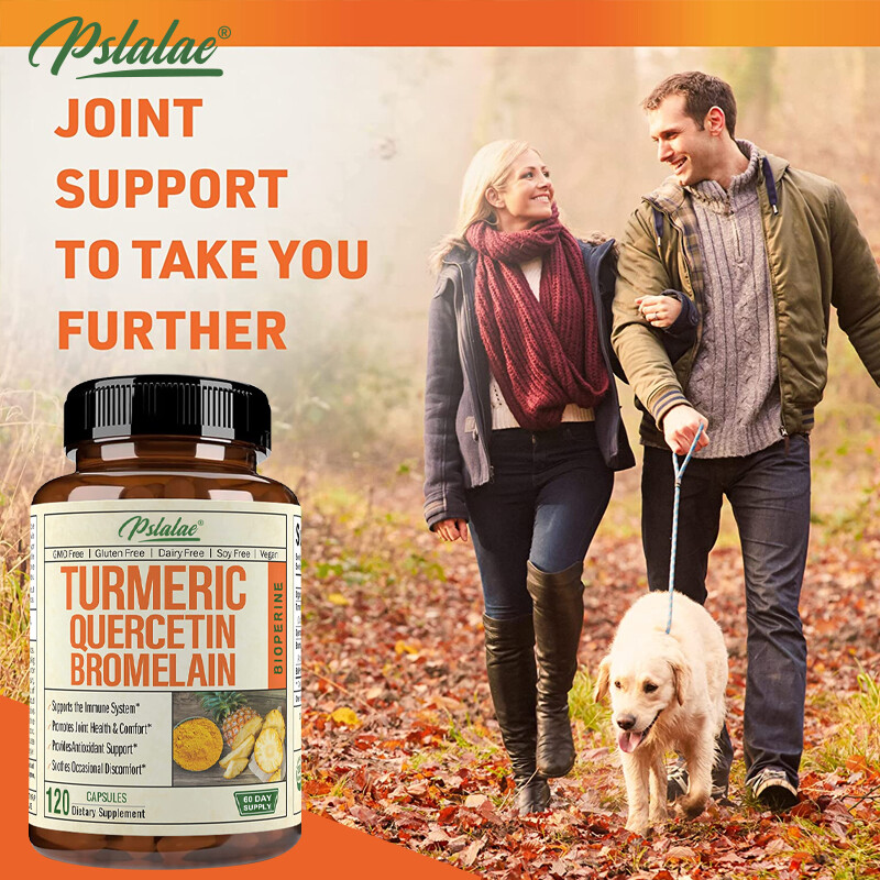 Turmeric Quercetin Bromelain Capsules – Joint Support Supplements – Antioxidants
