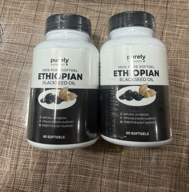 Ethiopian Black Seed Oil Softgels 100% Pure Natural (Pack of 2)