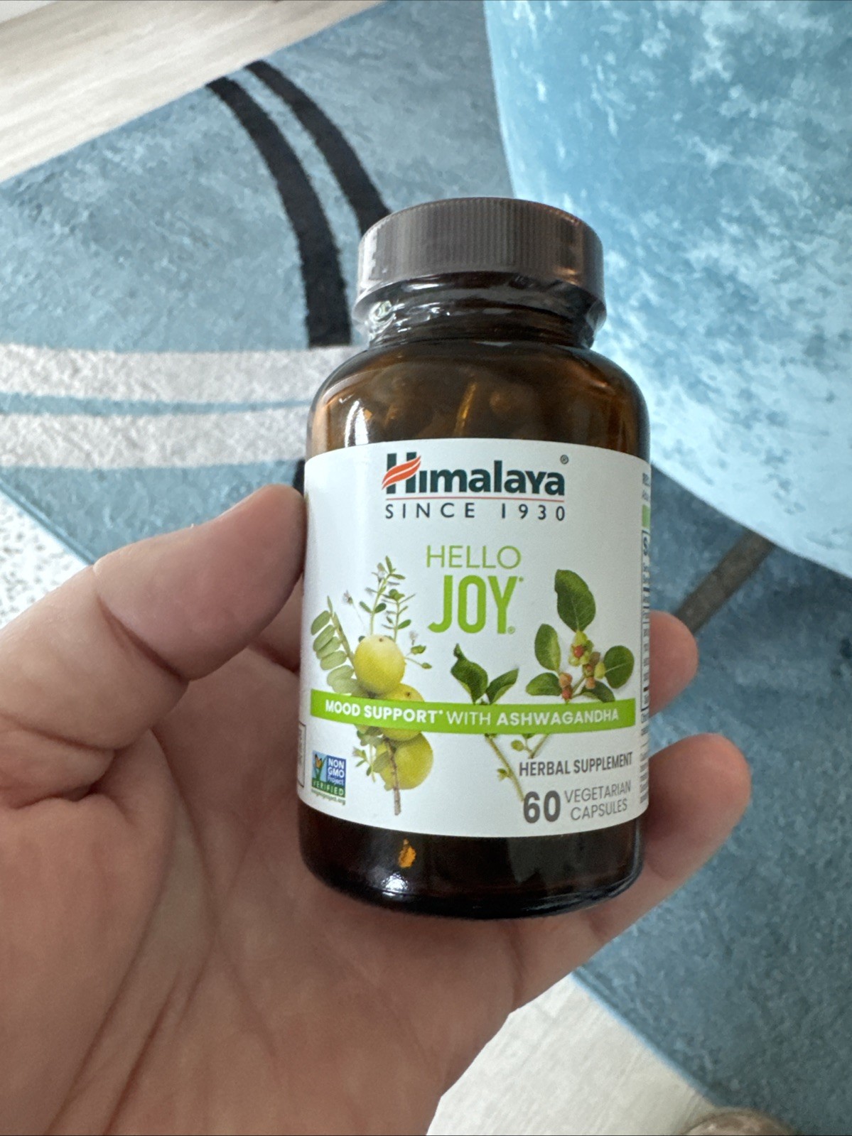 Himalaya Hello Joy Mood Support with Ashwagandha, 60 Vegetarian Capsules
