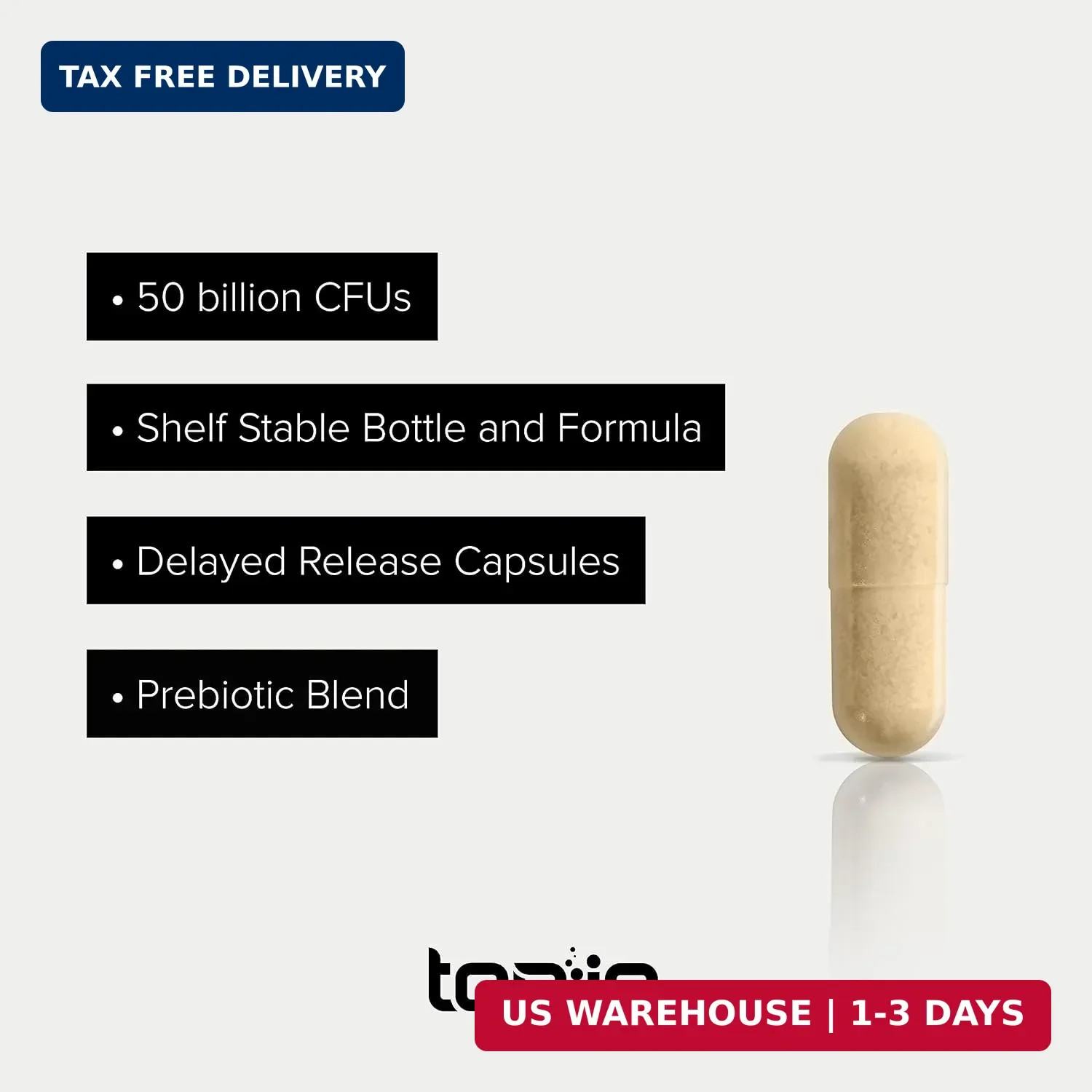 50 Billion CFU Lactobacillus Reuteri Probiotic 50mg per Serving | L Reuteri Prob