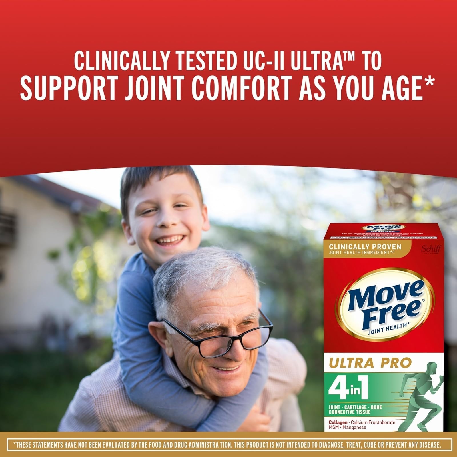 Move Free Ultra Pro Joint Support – Type 2 Collagen & MSM – 120 Tablets