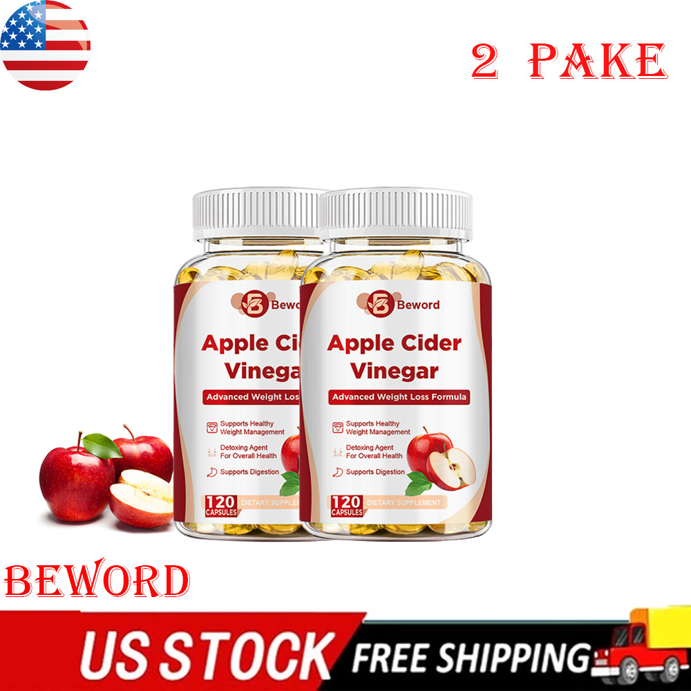 Apple Cider Vinegar Capsules 450mg 120 Caps Weight Management Support Supplement