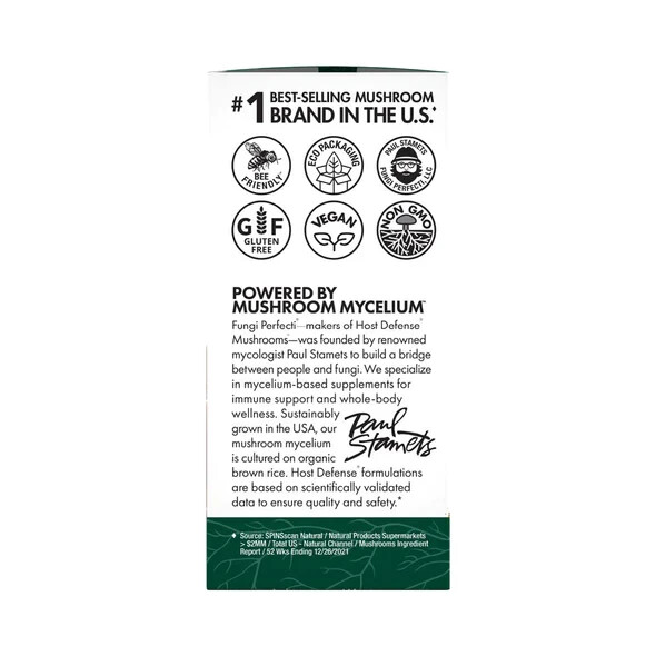 Host Defense MycoBotanicals Blood Sugar 60 Veg Caps Organic Fungi Perfecti