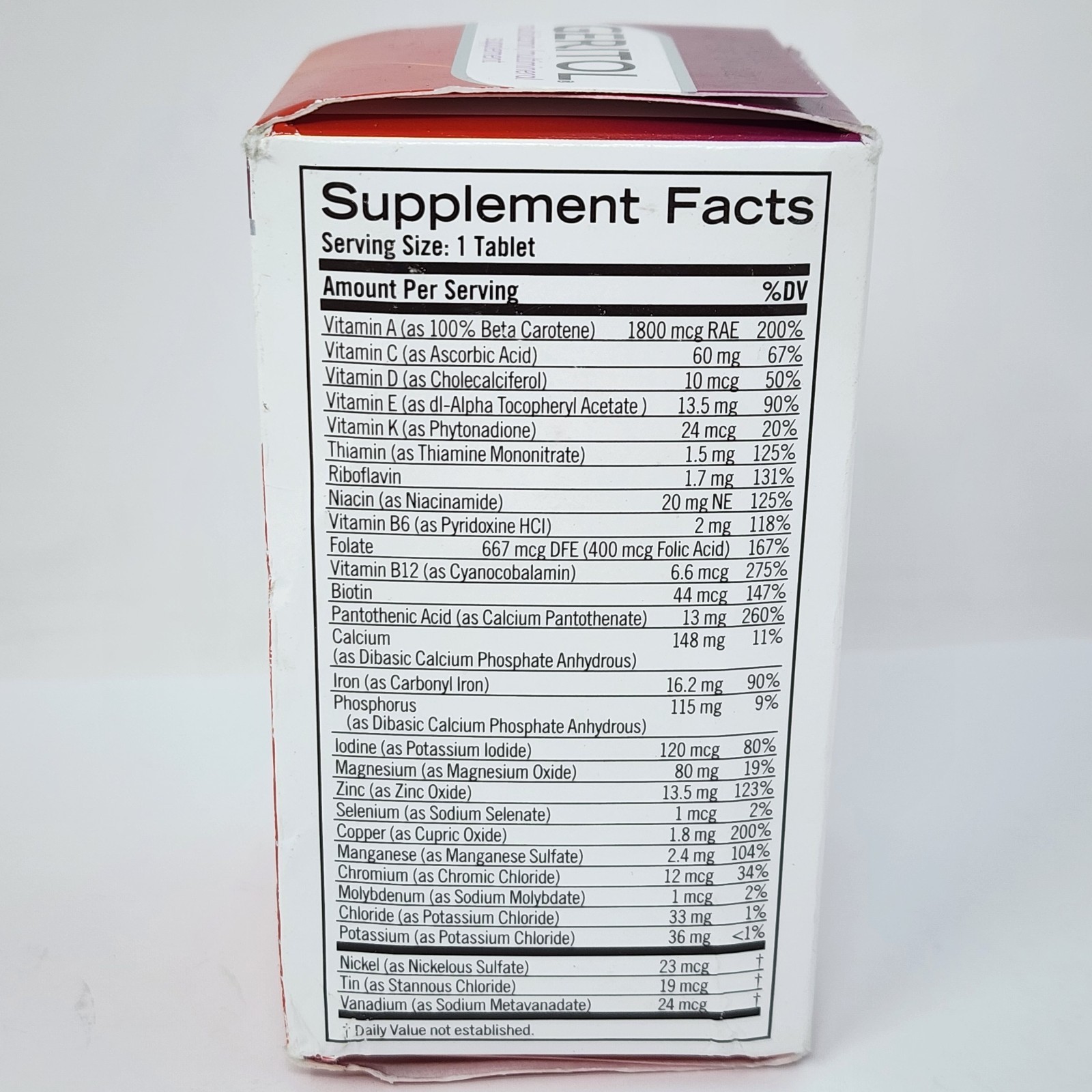Geritol Multivitamin Multimineral Nutrition Support 100 Tabs per Bottle (2 Pack)
