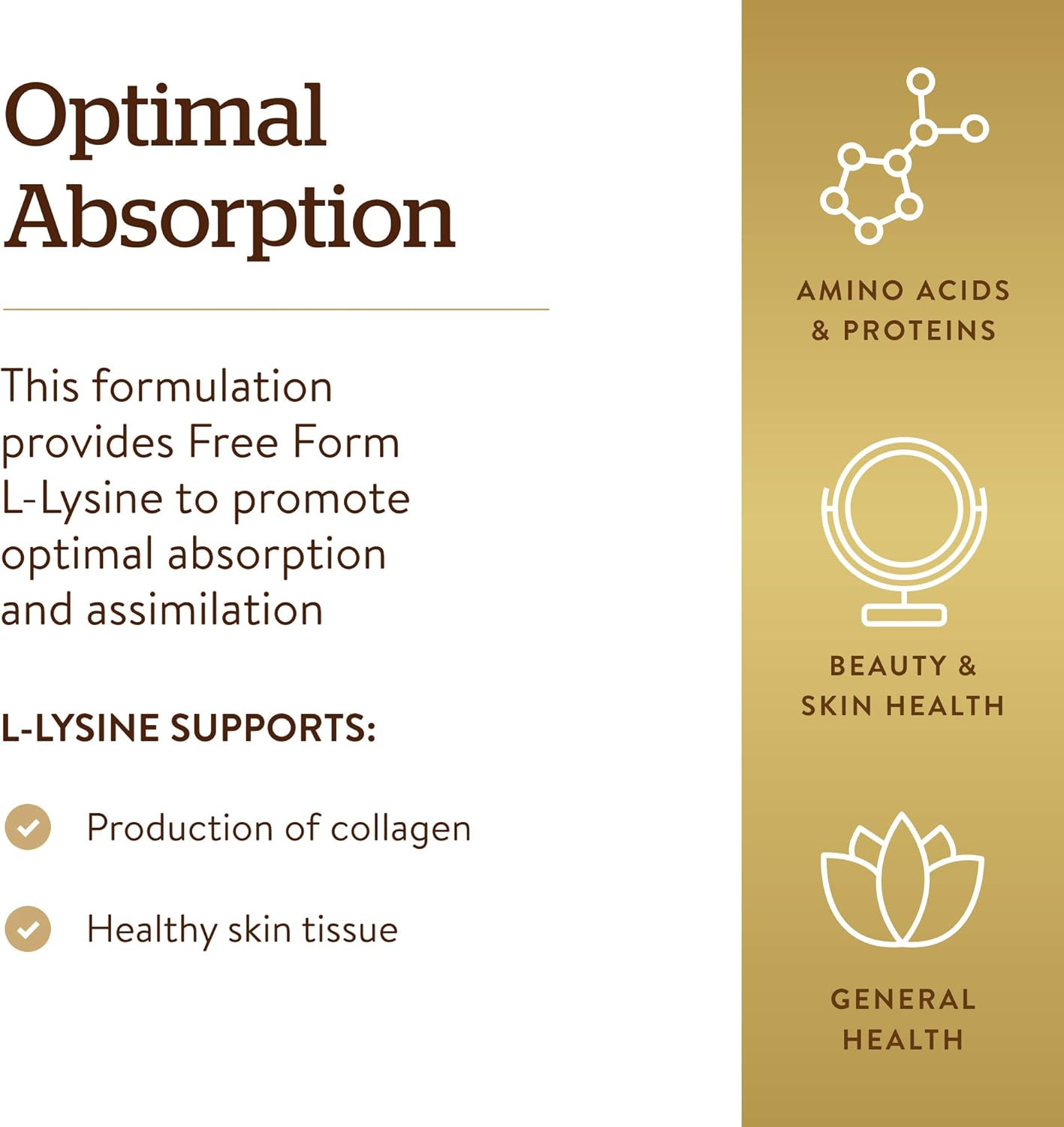 L-Lysine 1000 Mg, 100 Tablets – Enhanced Absorption and Assimilation – Promotes