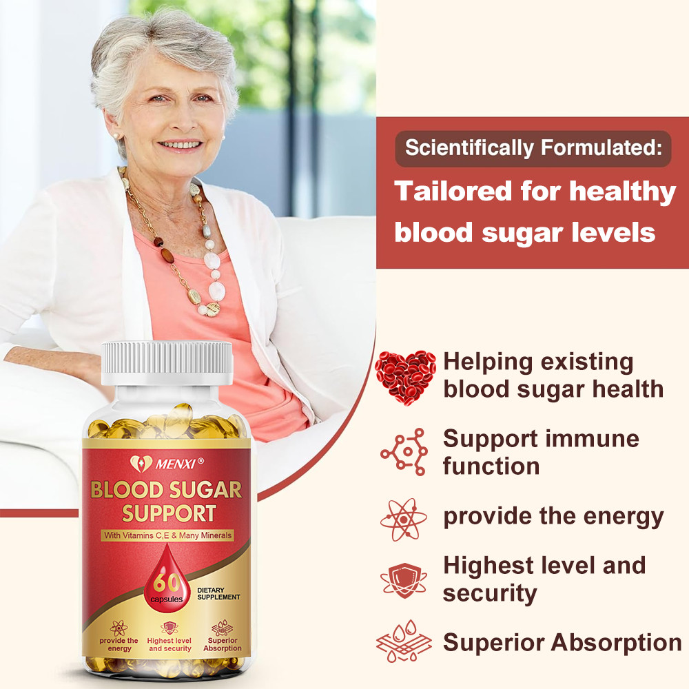 60/120/240 Blood Sugar Complex Capsules w/ Cinnamon, Bitter Melon & Chromium