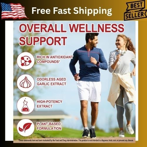 Odorless Garlic 7500Mg per Servings, 300 Softgels | 2 Years Aged Garlic Extra…