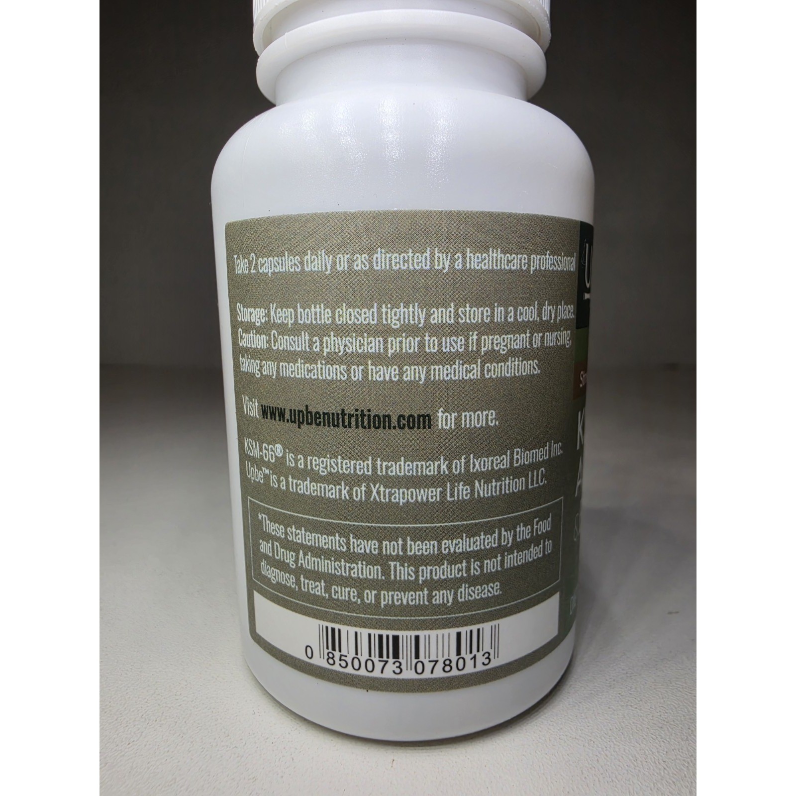 2 Pack, Upbe KSM-66 Ashwagandha & Bacopa – 120 Capsules Exp 06/2027 -NEW, Sealed