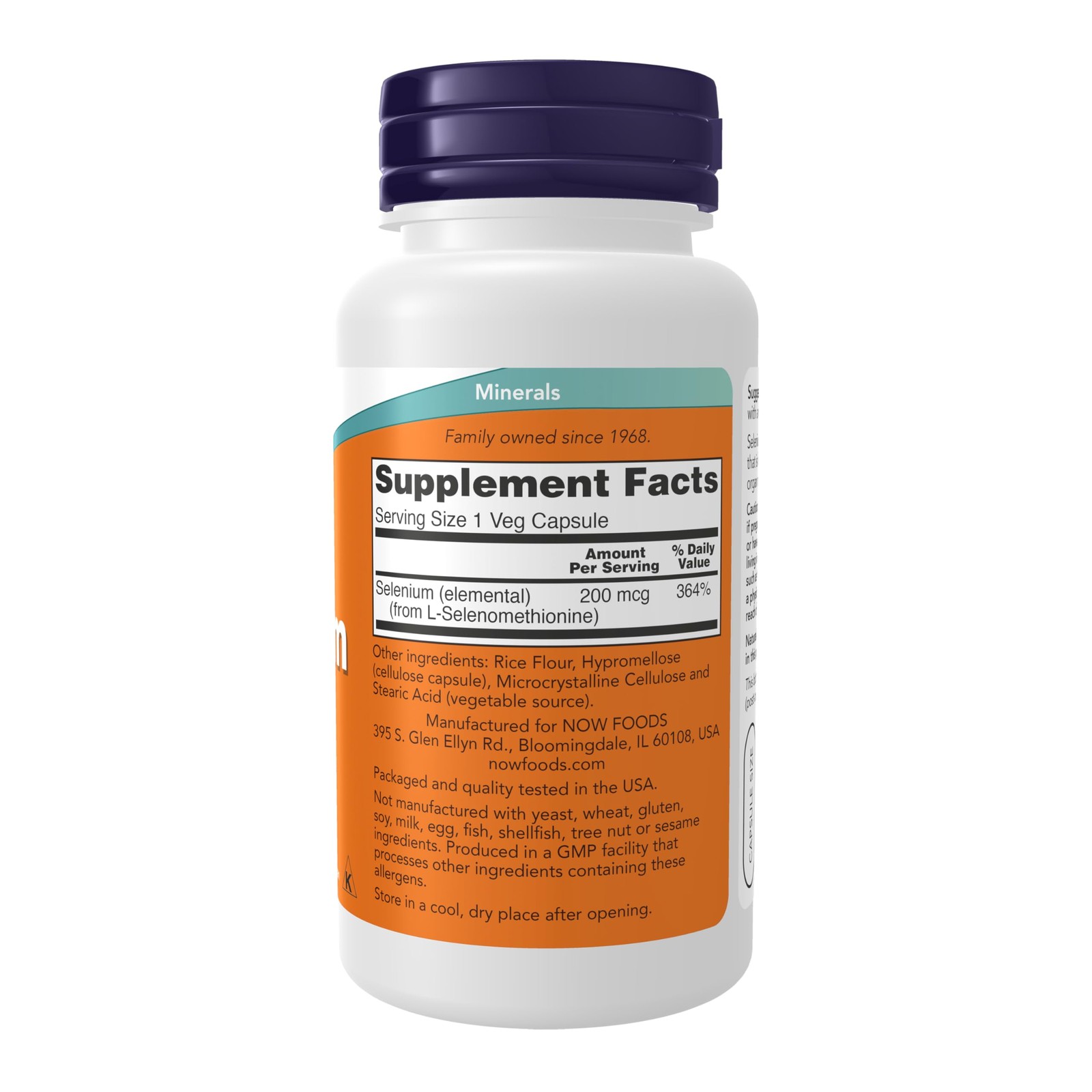 NOW Foods Supplements, Selenium 90 Count (Pack of 1), Cream W/Speckles