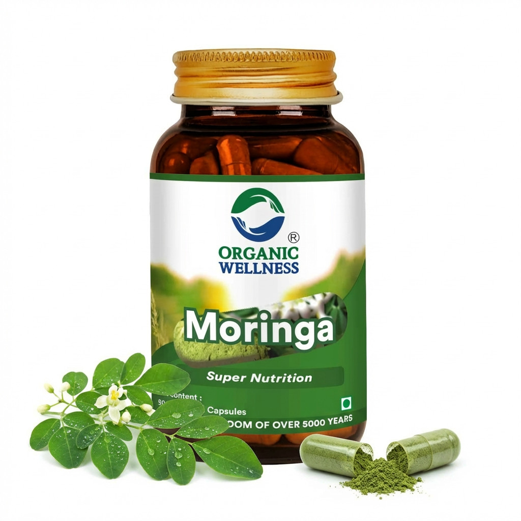 ORGANIC WELLNESS moringa super nutrition 90 vegetarian capsules