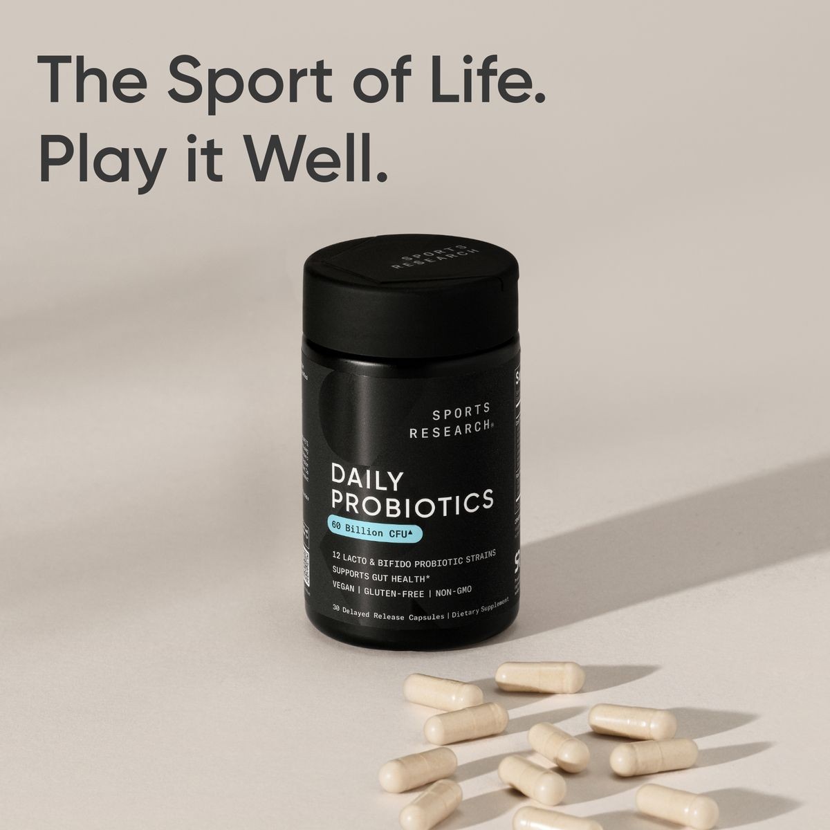 Daily Probiotics w/ Prebiotics 60 Billion CFU Vegan Gut & Digestive Health 30ct