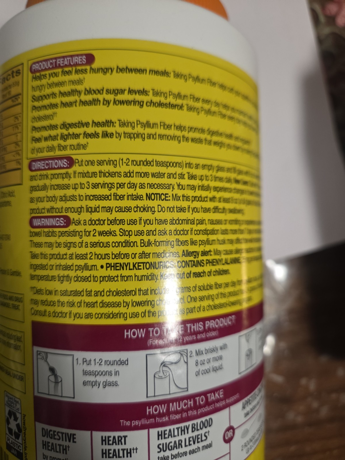 Kirkland Signature Psyllium Fiber Sugar Free Powder Orange 02/2027 2 Bottles