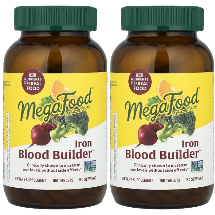 MegaFood Blood Builder 180 Tablets Each (Pack of 2)