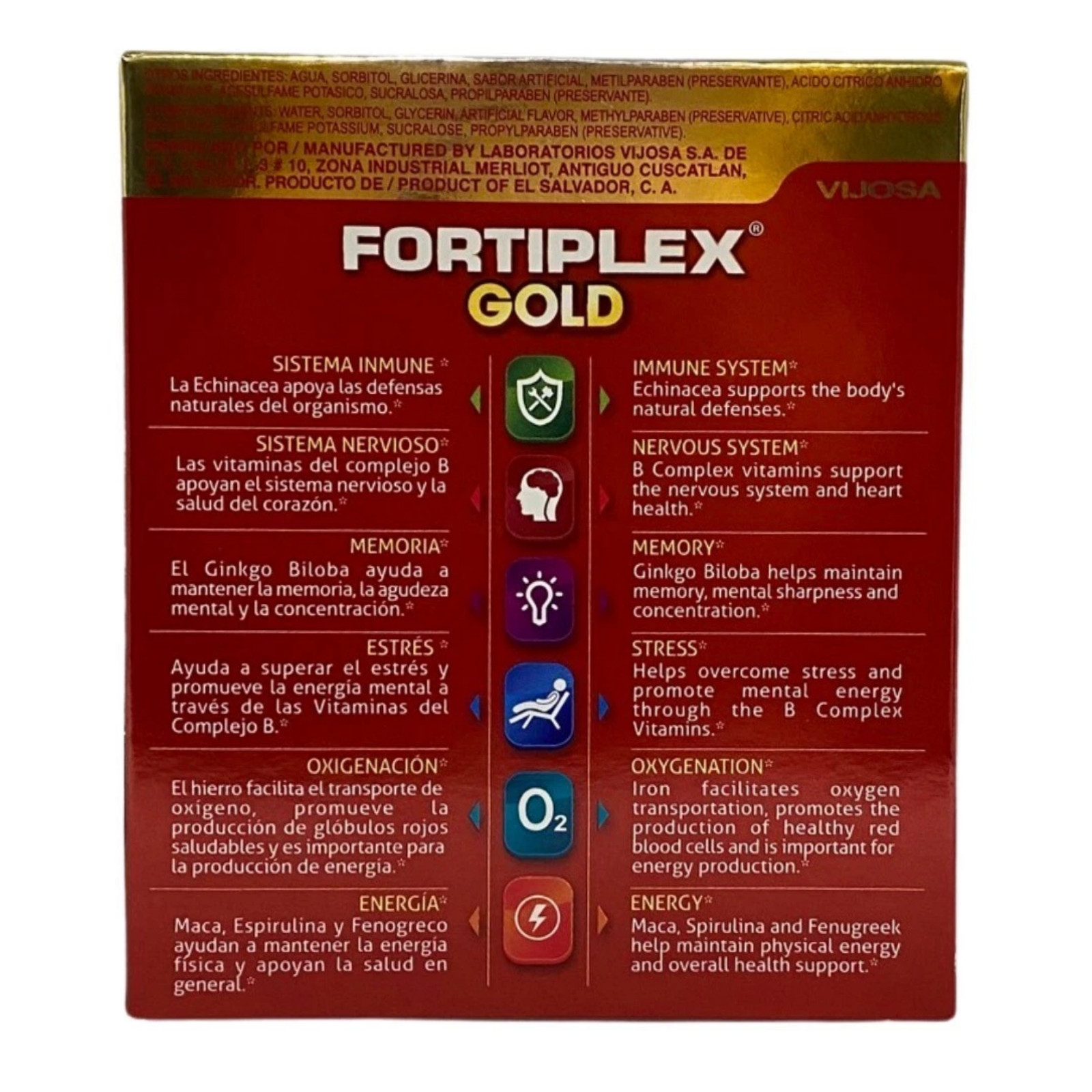 Forti Plex Gold Liquid Supplement 4 fl oz 12 Pouches – Daily Energy (3-Pack)