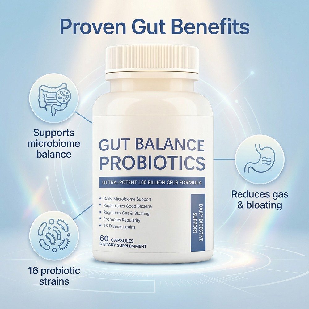 ESUNM 100 Billion Probiotics – For Digestive & Gut Health Supplement – 60ct