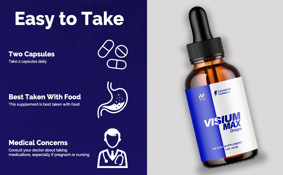 (1 Pack) Visium Max Drops Support for Healthy Eye Function VisiumMax 30 Servings