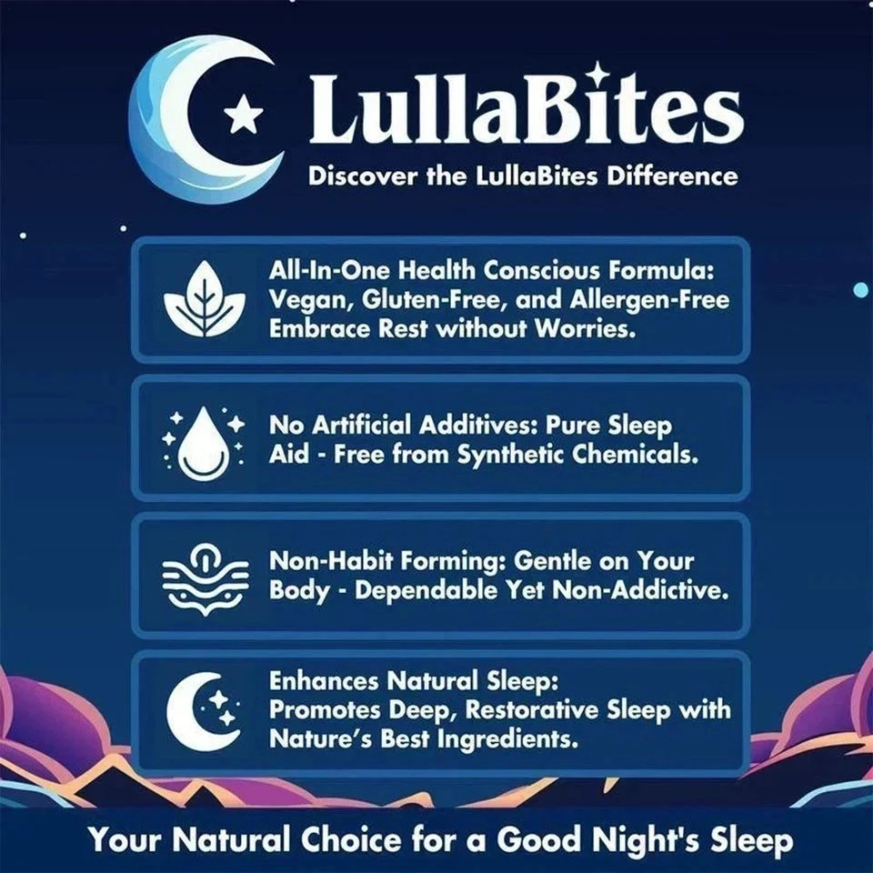 3 pk NEW LullaBites Natural Sleep Gummies Strawberry Stars Flavor 60 Gummies