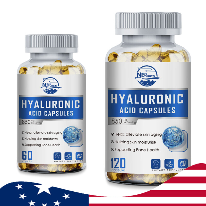 Hyaluronic Acid 60/120PCS Capsules For Skin Hydration,Anti-Aging,Antioxidant