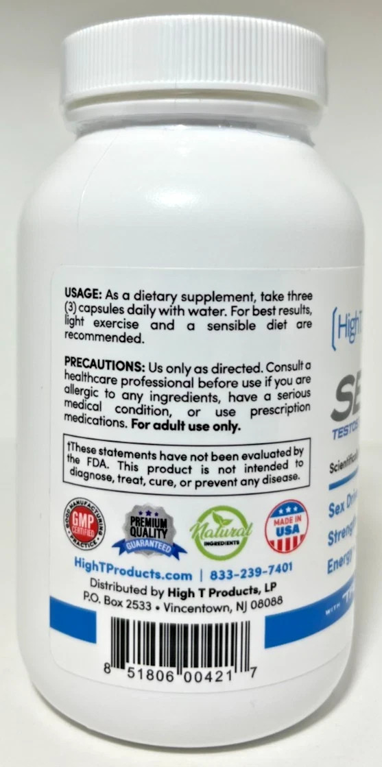 High T Senior+ Testosterone Booster for Men 50+ | Energy Libido Prostate Support