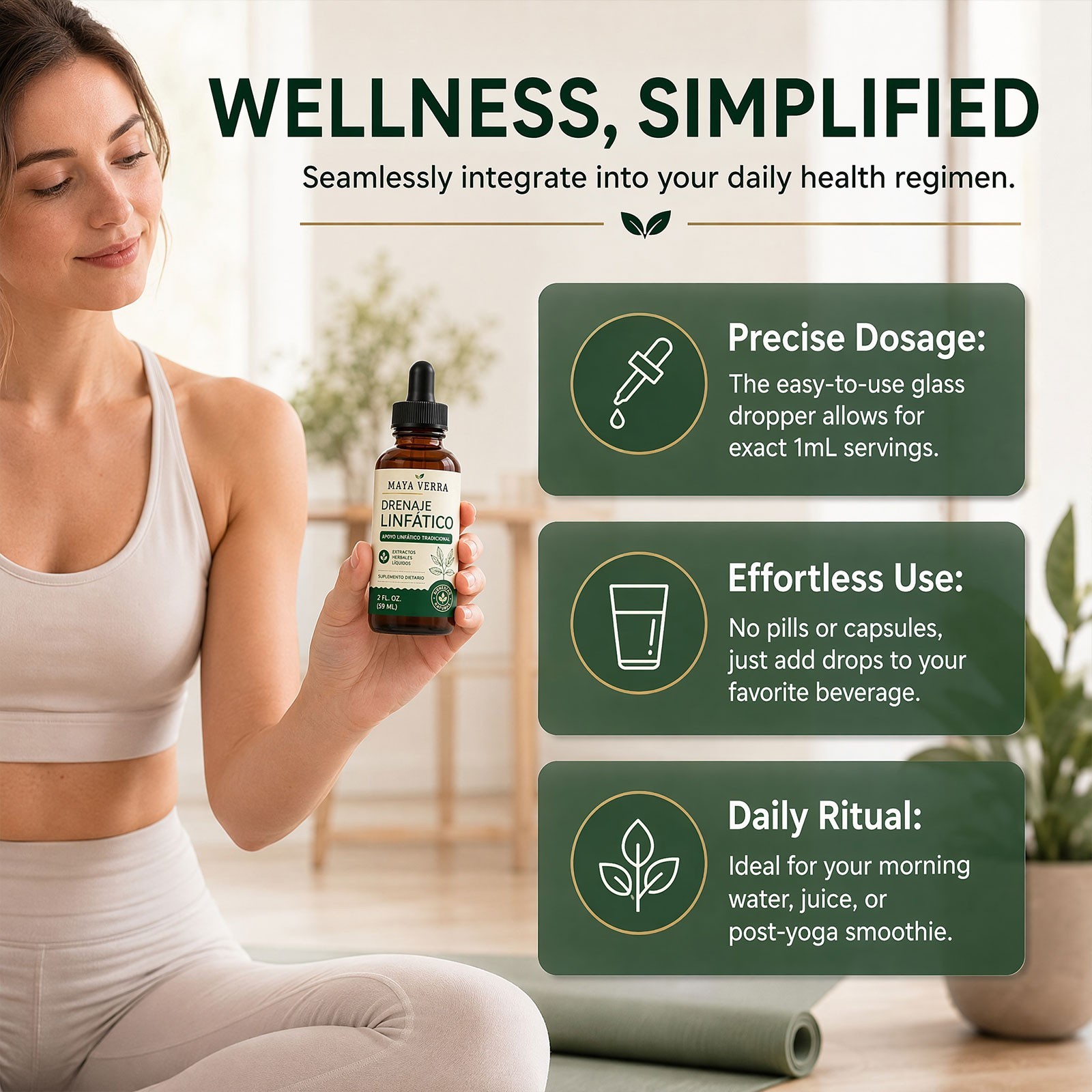 Maya Verra Lymphatic Support Herbal Drops Bloating Relief Supplement 2oz