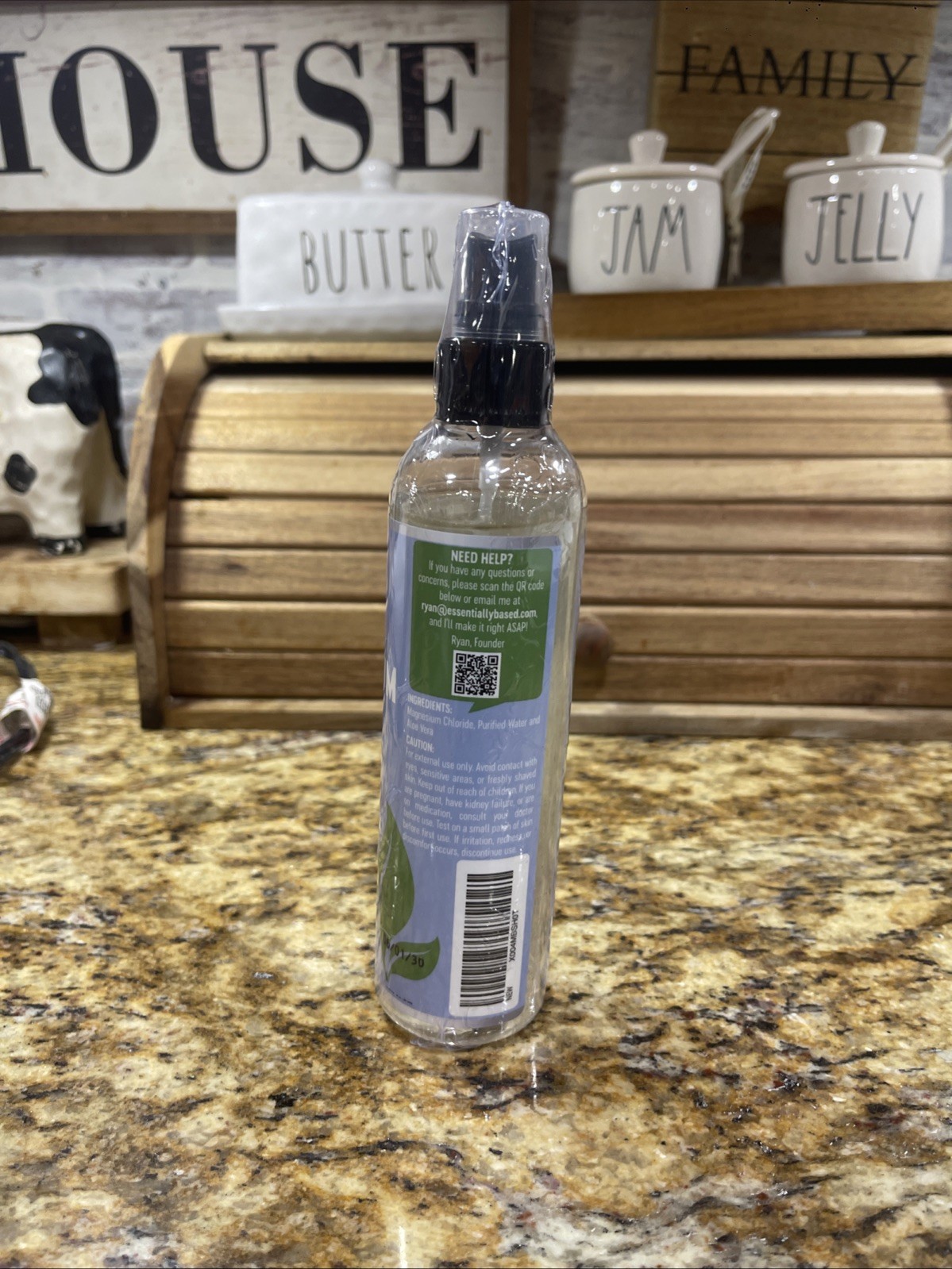 Pure Magnesium Oil Spray 8oz – Topical 8 Ounce (Pack of 1), Clear