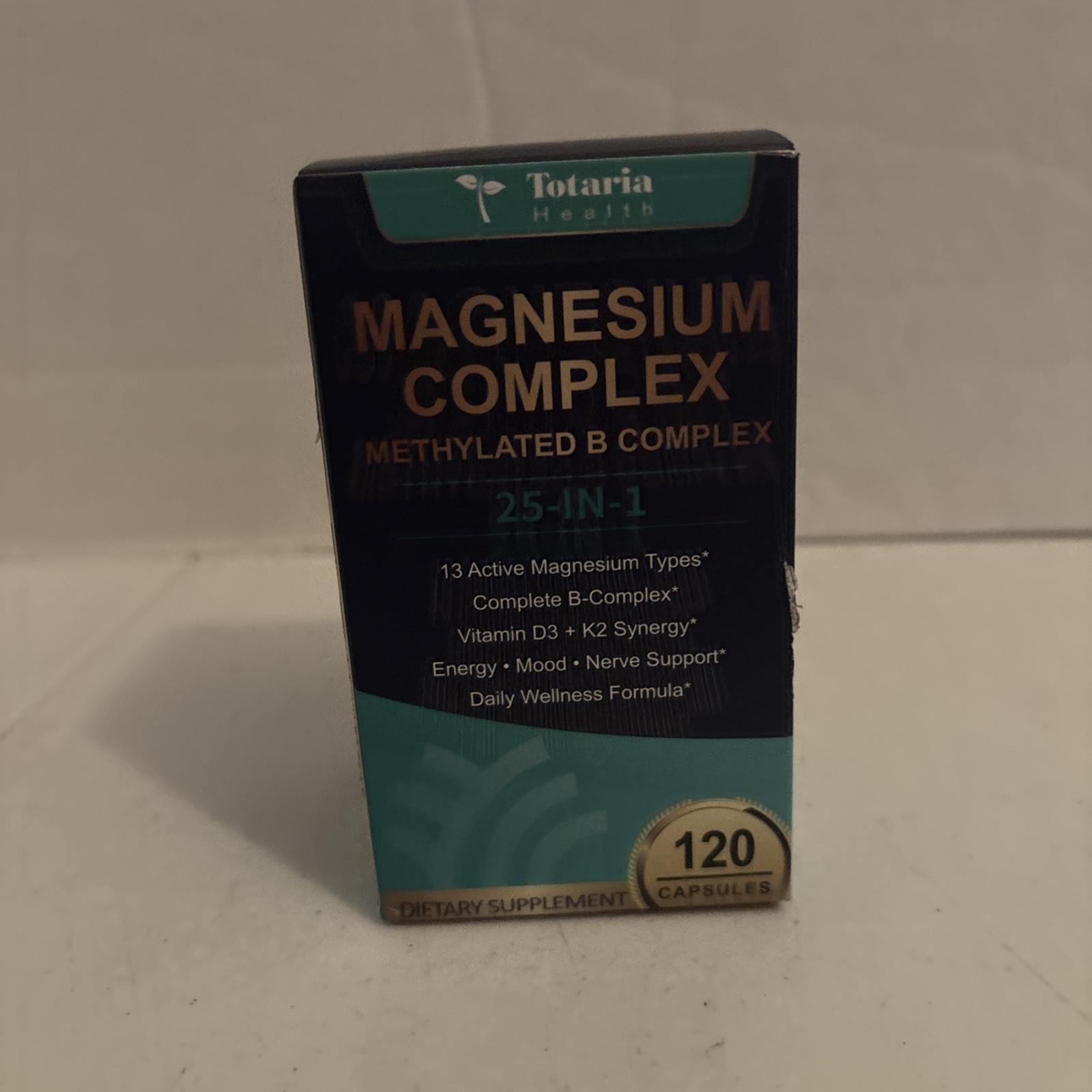 Totaria Magnesium Complex 25 in 1 Methylated B Complex 120 Capsules Exp 03/2028