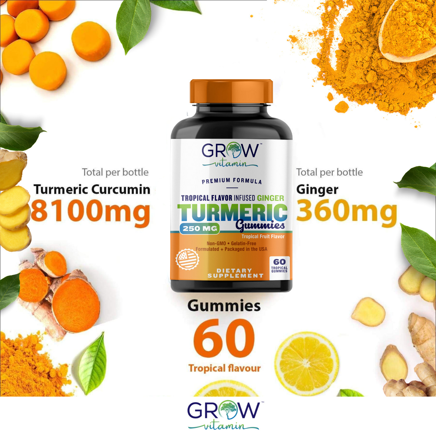 ✅ BEST EXTRA STRENGTH TURMERIC CURCUMIN GUMMIES ✅ EASY TO SWALLOW PREMIUM GUMMY
