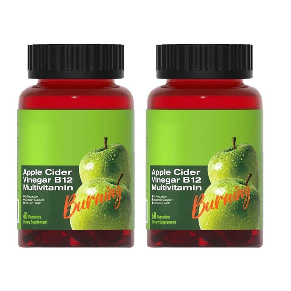 3PK Apple Cider Vinegar B12 Multivitamin-Apple Cider Vinegar Gummies-60Gummies