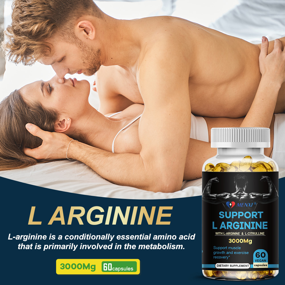 L-Arginine 3000mg Nitric Oxide Testosterone Booster, Energy Support Capsules USA