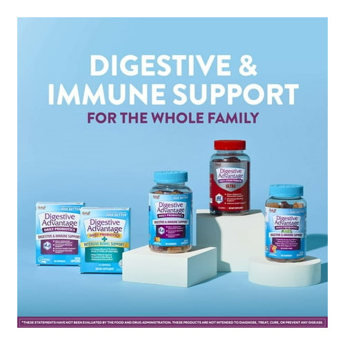 Digestive Advantage Probiotic Gummies For Digestive Health 80 Count exp 09/2026