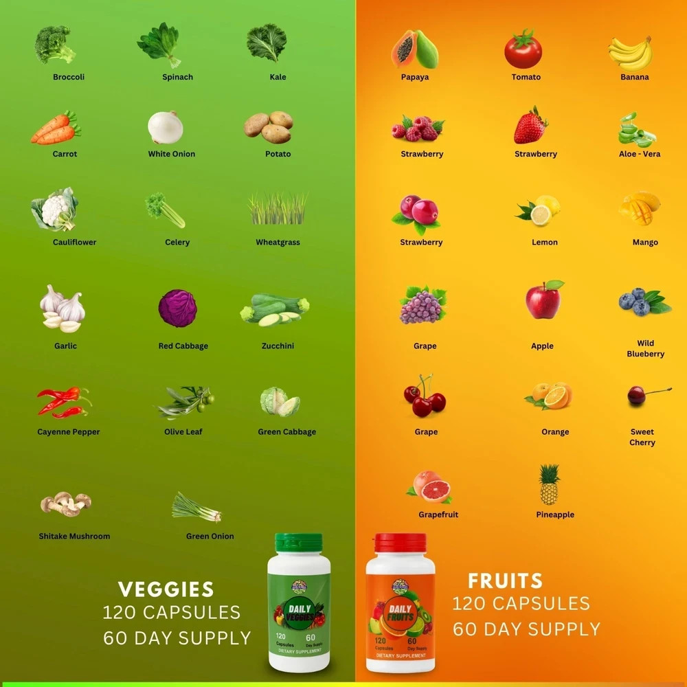 Garden OF Health Fruits Veggies Whole Food Capsules Daily Nutrition 240 Capsule