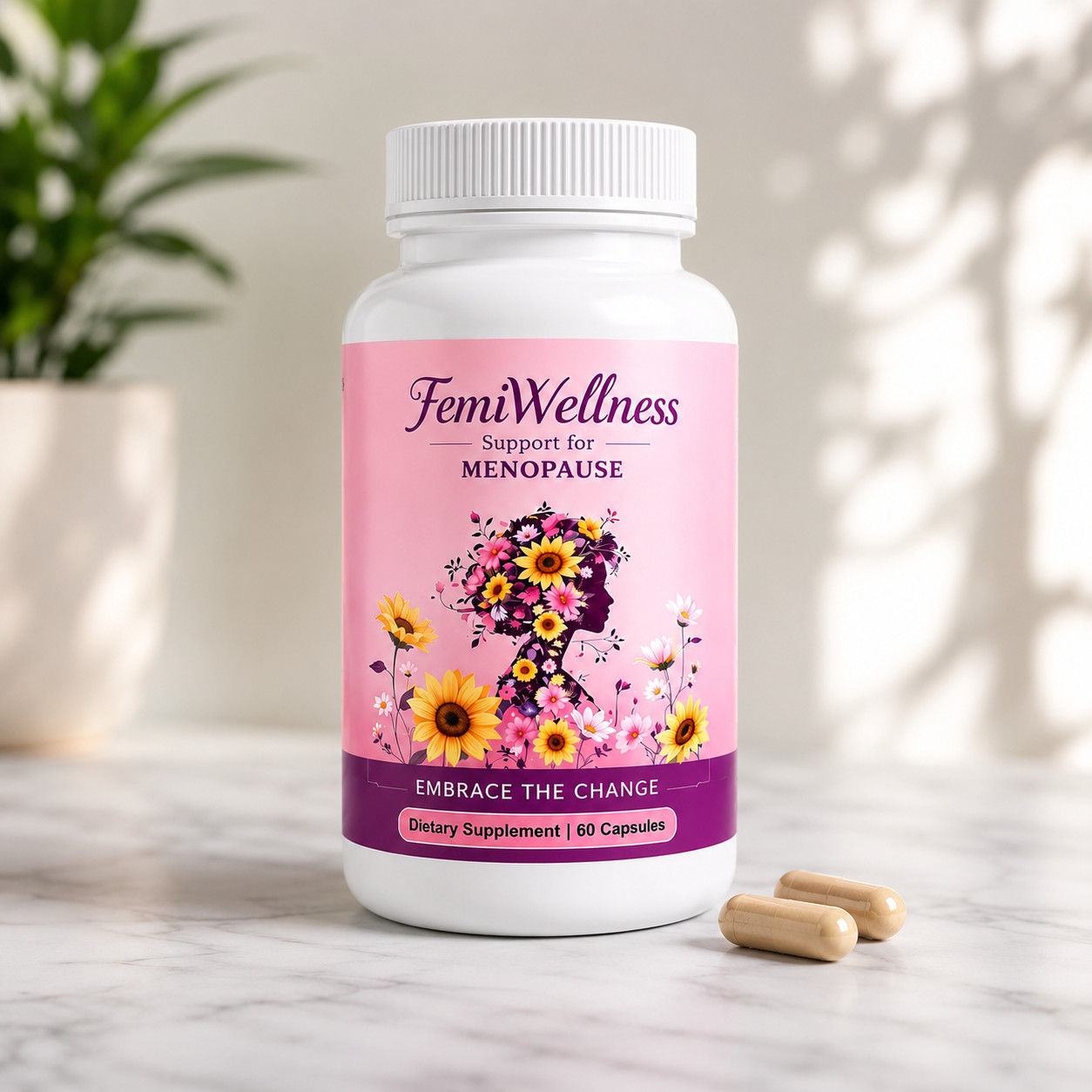 Femi Wellness Menopause Support Supplement 60 Capsules Women’s Herbal Formula