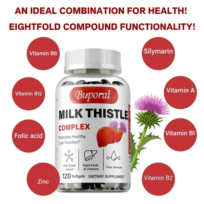 Milk Thistle 120pcs – Antioxidant, Kidney and Liver Health, Reduce Anxiety