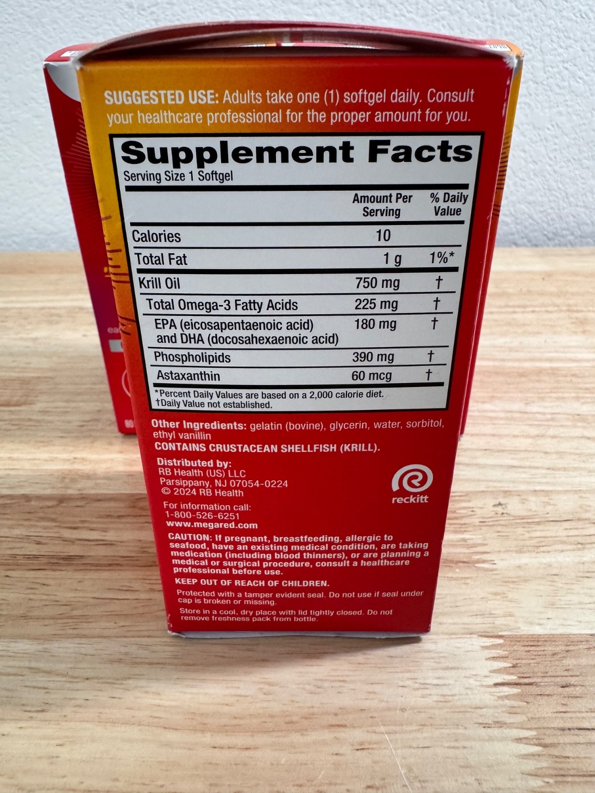 3x MegaRed Ultra Concentrate Omega-3 Krill Oil 750mg 80 Softgels Exp. 01/2028