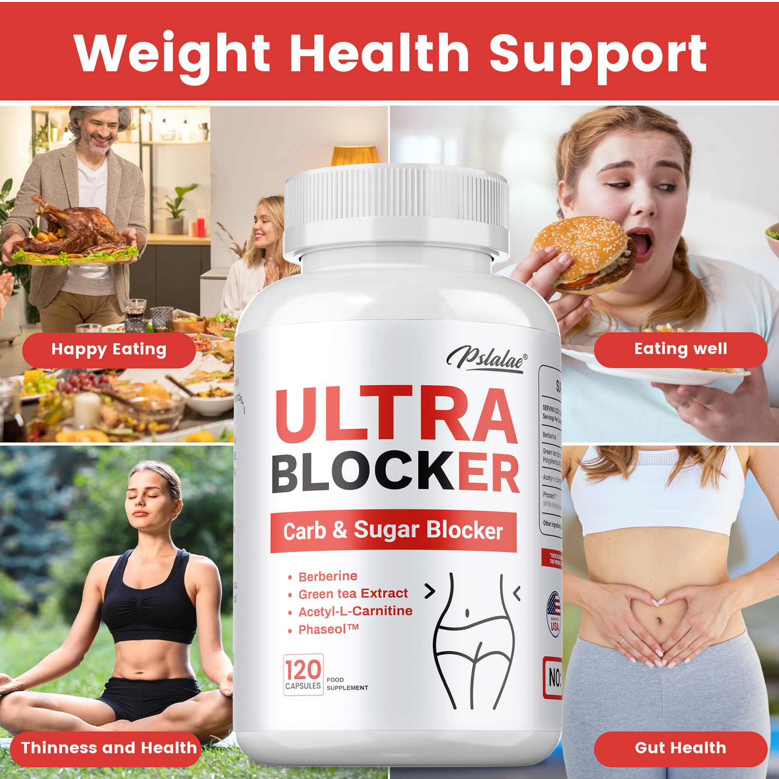 Ultra Blocker Carb & Sugar Blocker – Promote Digestion, Weight Loss, Metabolism