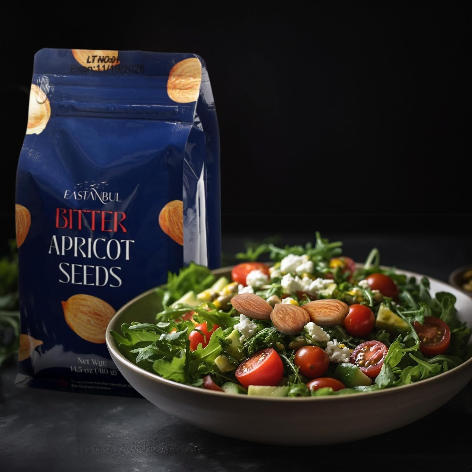 OrganicBitter Raw Apricot KernelPremium Seeds 14.5oz Gluten Free Vegan USDA 1 lb