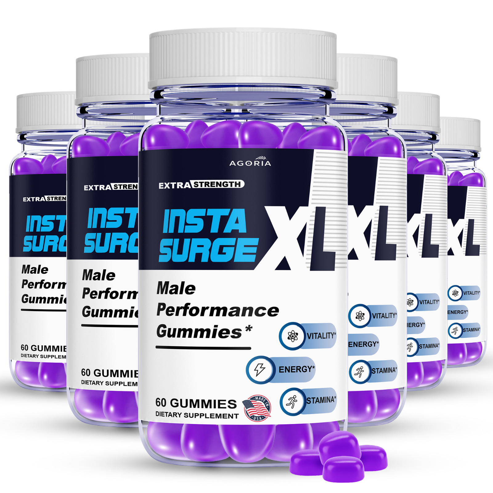 (6 Pack) Insta Surge XL Advanced Male Support Supplement InstaSurgeXL Gummies