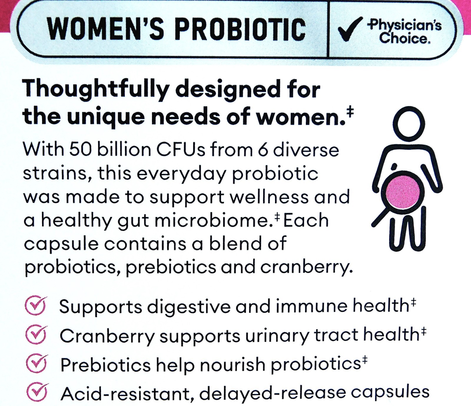Physician’s Choice WOMEN’S Probiotic 60 Capsule count