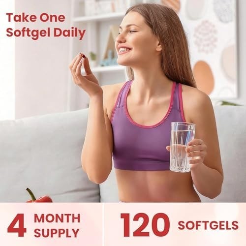Astaxanthin 12mg 120 Softgels, 4 Month Supply,Triple Strength,Non-GMO,Eye Health