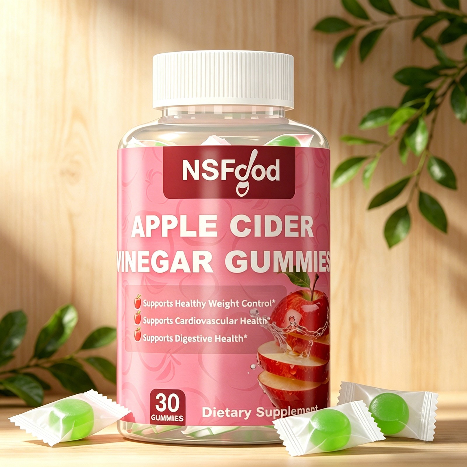 Sugar Control Keto ACV Gummies Apple Cidar Vinegar 1000MG Weight Management 30ct